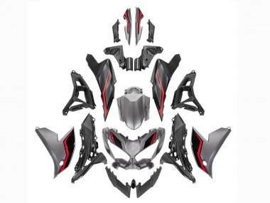 Cheap 2022-2025 Kawasaki Versys 650 Motorcycle Fairings - Grey Red Black