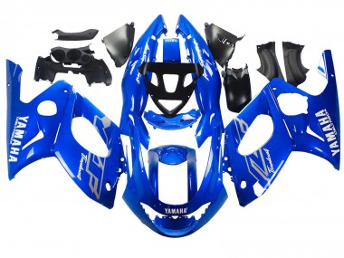 Cheap 1996-2007 Yamaha YZF600R Thundercat Motorcycle Fairings - Blue White Silver