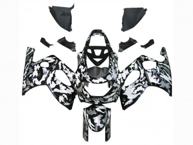 Cheap 1996-2007 Yamaha YZF600R Thundercat Motorcycle Fairings - Black White Grey Camouflage