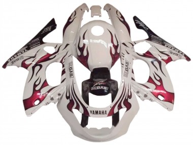 Cheap 1996-2007 Yamaha YZF600R Thundercat Motorcycle Fairing - White Dark Red