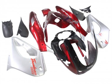 Cheap 1997-2007 Yamaha YZF 1000R Thunderace Motorcycle Fairings - Red Silver Thunderace