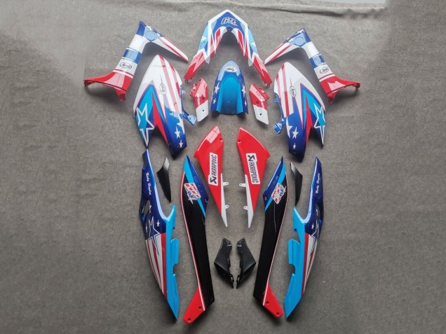 2019-2021 Yamaha TMAX560 Motorcycle Fairings - Light Blue Red Black
