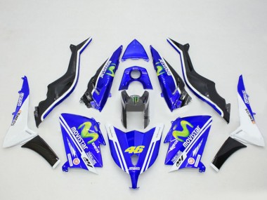 Cheap 2012-2014 Yamaha TMAX530 Motorcycle Fairings - Blue Black White ENEOS MoviStar Yamalube 46