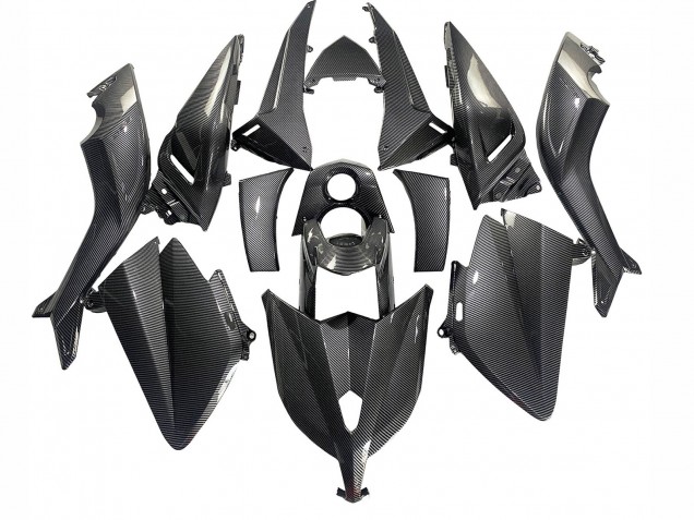 2012-2014 Yamaha TMAX530 Motorcycle Fairings - Black Carbon Fiber