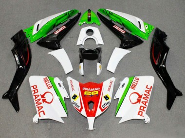 Cheap 2012-2014 Yamaha TMAX530 Motorcycle Fairings - White Red Green Pramac Fiamm
