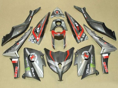 Cheap 2012-2014 Yamaha TMAX530 Motorcycle Fairings - Grey Red Monster ENEOS