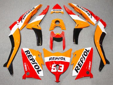 Cheap 2012-2014 Yamaha TMAX530 Motorcycle Fairings - Red Orange White Repsol 93