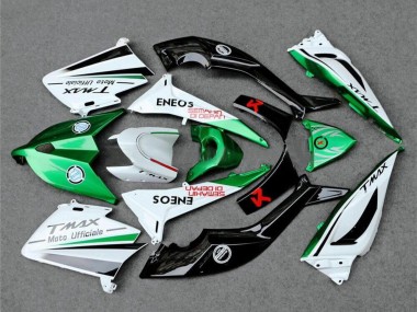 Cheap 2012-2014 Yamaha TMAX530 Motorcycle Fairings - White Green Black Semakin Didepan ENEOS