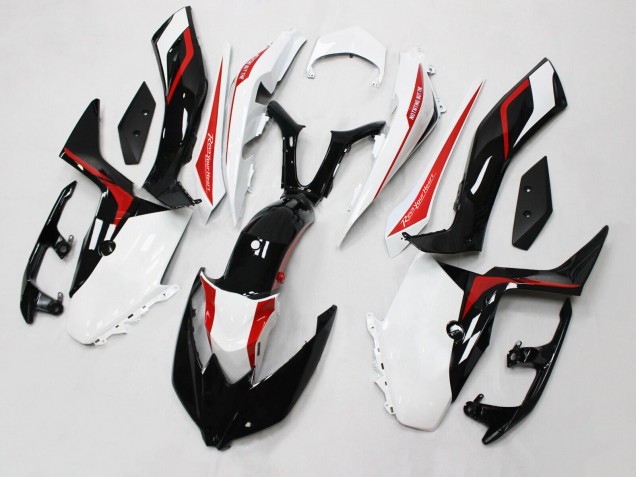2017-2021 Yamaha XMAX300 Motorcycle Fairings - White Red Glossy Black