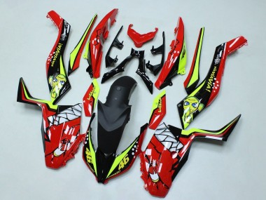 Cheap 2017-2021 Yamaha XMAX300 Motorcycle Fairings - Red Yellow Black Shark 46
