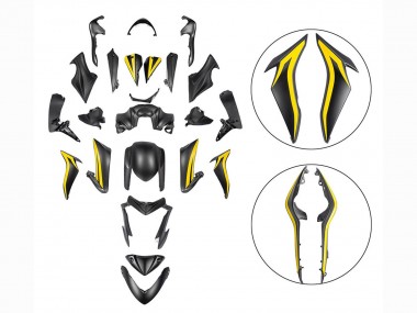 Cheap 2015-2020 Suzuki GSX-S 1000 Motorcycle Fairings - Black Yellow