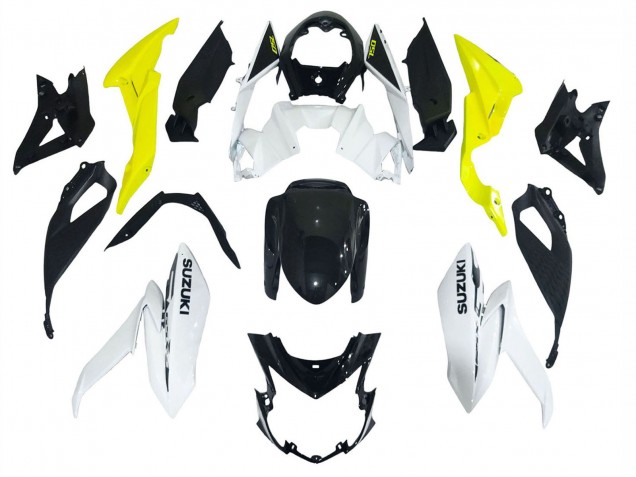2017-2022 Suzuki GSX-S 750 Motorcycle Fairings - White Yellow