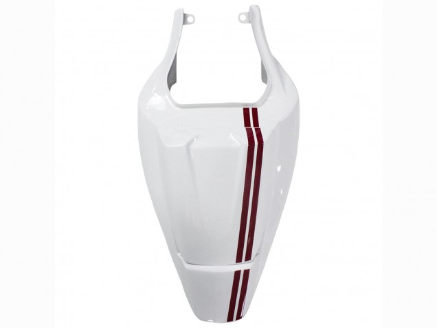 2003-2013 Suzuki SV650 Motorcycle Fairings - White with Dark Red Lines