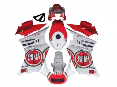 Cheap 1984-1987 Suzuki RG400 RG500 RG400/500 Motorcycle Fairings - White Red Lucky Strike Motul Michelin