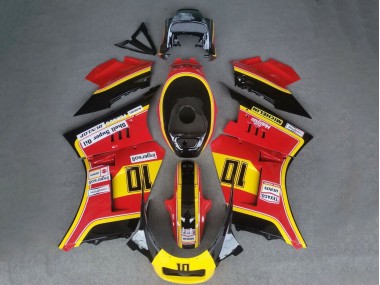 Cheap 1984-1987 Suzuki RG400 RG500 RG400/500 Motorcycle Fairings - Red Yellow Black 10