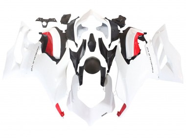 Cheap 2020-2024 Ducati Panigale V2 Motorcycle Fairings - White Red Matte Black