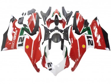 Cheap 2020-2024 Ducati Panigale V2 Motorcycle Fairings - White Red Green Matte Black Corse 21