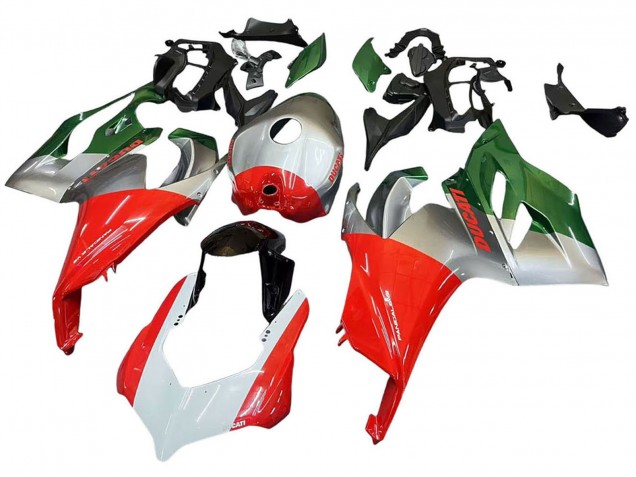 2020-2024 Ducati Panigale V2 Motorcycle Fairings - Silver Red Green
