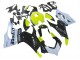 2020-2024 Ducati Panigale V2 Motorcycle Fairings - White Lime Green Glossy Black Stein Dinse VR 46