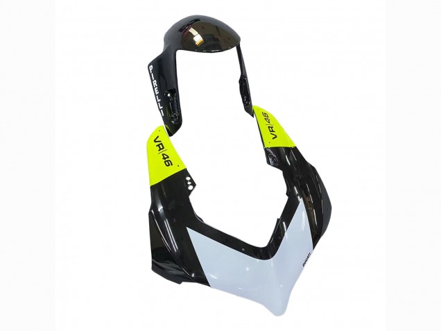 2020-2024 Ducati Panigale V2 Motorcycle Fairings - White Lime Green Glossy Black Stein Dinse VR 46