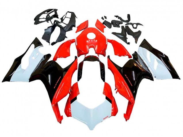 2020-2024 Ducati Panigale V2 Motorcycle Fairing Kits - White Red Glossy Black