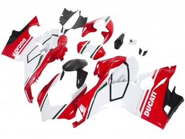 Cheap 2018-2019 Ducati Panigale V4 V4S Motorcycle Fairings - White Red Matte Black