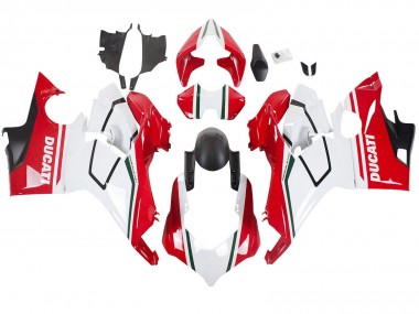 Cheap 2018-2019 Ducati Panigale V4 V4S Motorcycle Fairings - White Red Matte Black