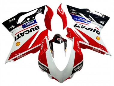 Cheap 2018-2019 Ducati Panigale V4 V4S Motorcycle Fairings - White Red Glossy Black Lenovo