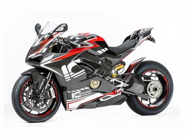 Cheap 2018-2019 Ducati Panigale V4 V4S Motorcycle Fairings - Red Black Grey Aruba 45