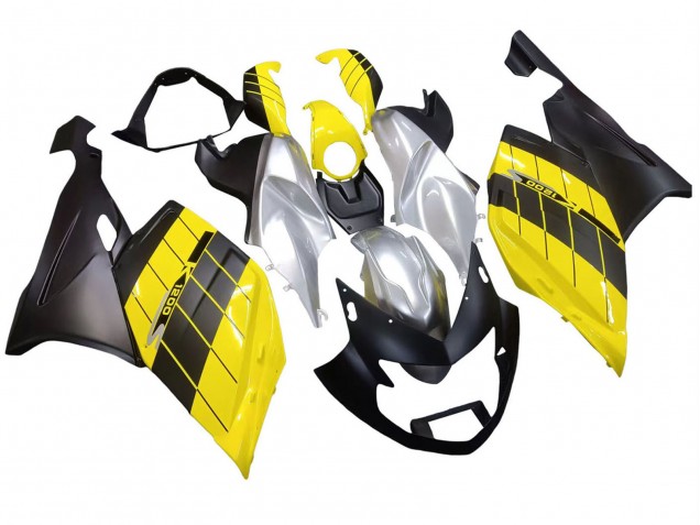 2005-2010 BMW K1200S Motorcycle Fairings - Yellow Silver Matte Black