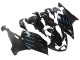 2005-2010 BMW K1200S Motorcycle Fairings - Glossy Black Matte Black Blue Lines