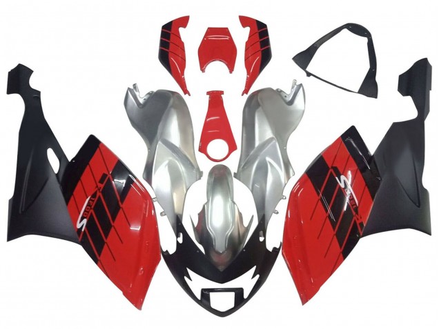 2005-2010 BMW K1200S Motorcycle Fairings - Silver Red Black