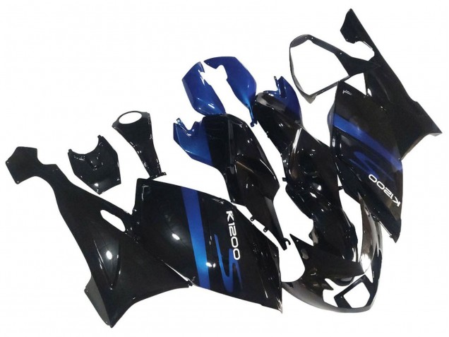 2005-2010 BMW K1200S Motorcycle Fairings - Blue Glossy Black