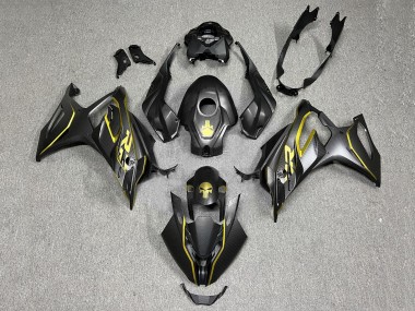 Cheap 2023-2024 BMW S1000RR Motorcycle Fairings - Gold Black Carbon Fiber