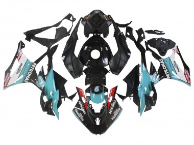 Cheap 2023-2024 BMW S1000RR Motorcycle Fairings - Light Blue Matte Black Petronas