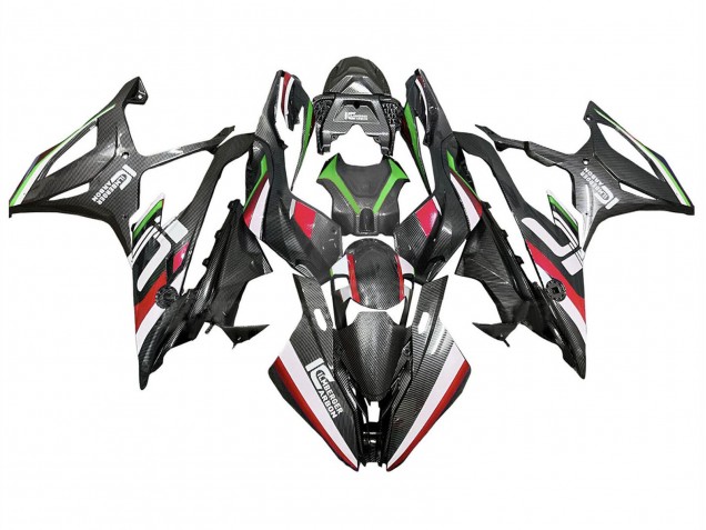 2019-2022 BMW S1000RR Motorcycle Fairings - Black Red Green Carbon Fiber