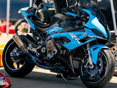 Cheap 2019-2022 BMW S1000RR Motorcycle Fairings - Blue Black Carbon Fiber