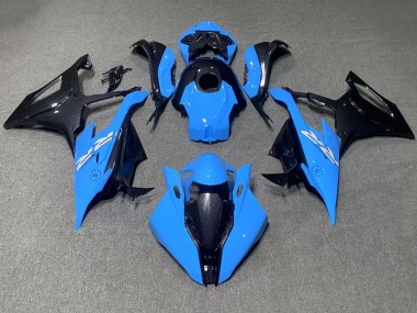 Cheap 2019-2022 BMW S1000RR Motorcycle Fairings - Blue Black Carbon Fiber