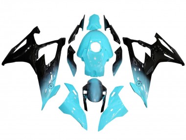 Cheap 2019-2022 BMW S1000RR Motorcycle Fairings - Light Blue Black