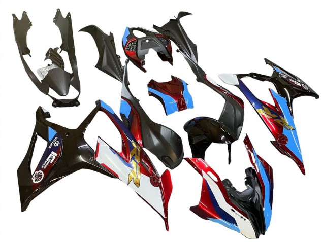 2019-2022 BMW S1000RR Motorcycle Fairings - Black Red Blue