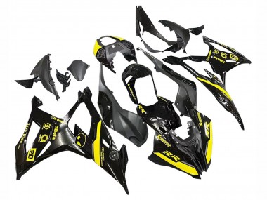 Cheap 2019-2022 BMW S1000RR Motorcycle Fairings - Glossy Black Yellow
