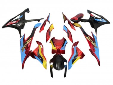 Cheap 2019-2022 BMW S1000RR Motorcycle Fairings - Light Blue Red Gold