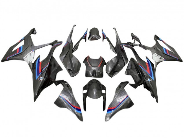 2019-2022 BMW S1000RR Motorcycle Fairing - Black Blue Red Carbon Fiber