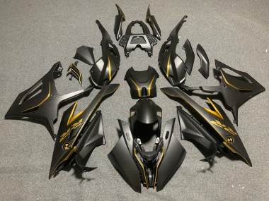 Cheap 2019-2022 BMW S1000RR Motorcycle Fairings - Black Gold Carbon Fiber