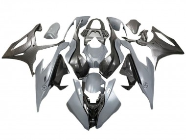 Cheap 2019-2022 BMW S1000RR Motorcycle Fairings - Grey Black Carbon Fiber