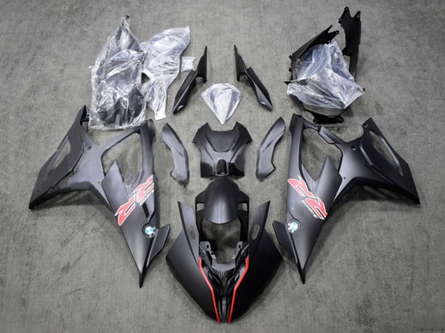 2019-2022 BMW S1000RR Motorcycle Fairing - Black Red