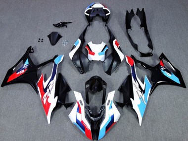 Cheap 2019-2022 BMW S1000RR Motorcycle Fairings - Black White Blue