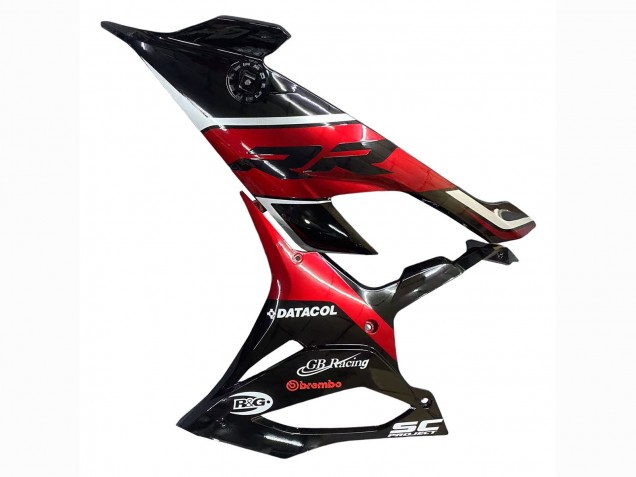2019-2022 BMW S1000RR Motorcycle Fairings - Black Dark Red