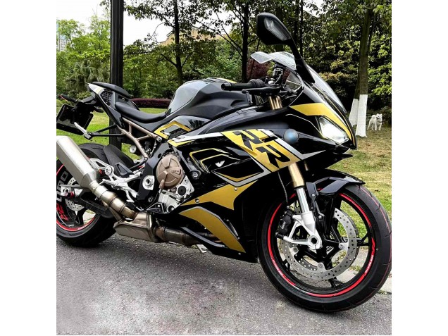 2019-2022 BMW S1000RR Motorcycle Fairing - Black Gold