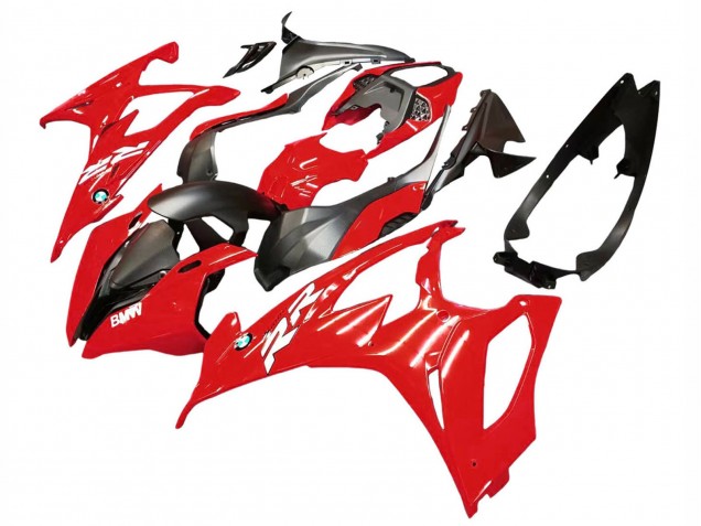 2019-2022 BMW S1000RR Motorcycle Fairing Kits - Red Black